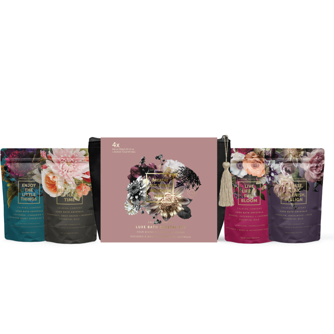 Affirmations Breathe Out Stress, Breathe In Peace Mini Salts Giftset - Ginja B