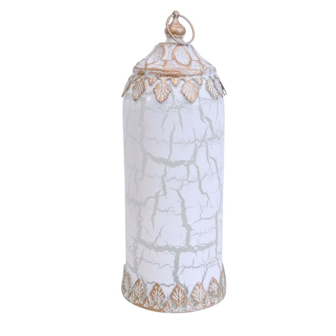 Lantern Led Tall Crackle - Ginja B