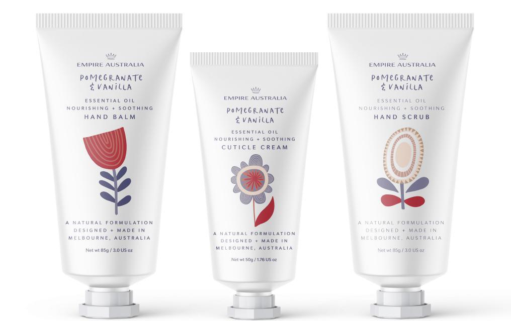 Scandi Pomegranate & Vanilla Hand Cream Trio Pack - Ginja B