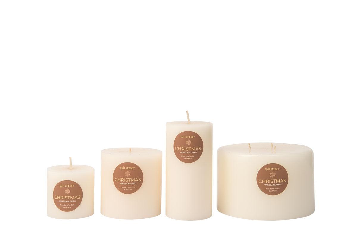 Elume Pillar Cinnamon Vanilla Nutmeg 3 Wick Candle - Ginja B