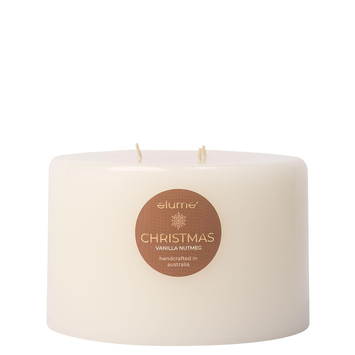 Elume Pillar Cinnamon Vanilla Nutmeg 3 Wick Candle - Ginja B